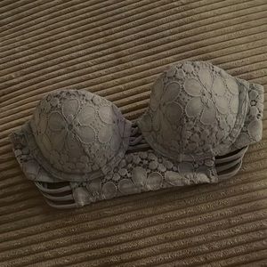 White lacy VS strapless